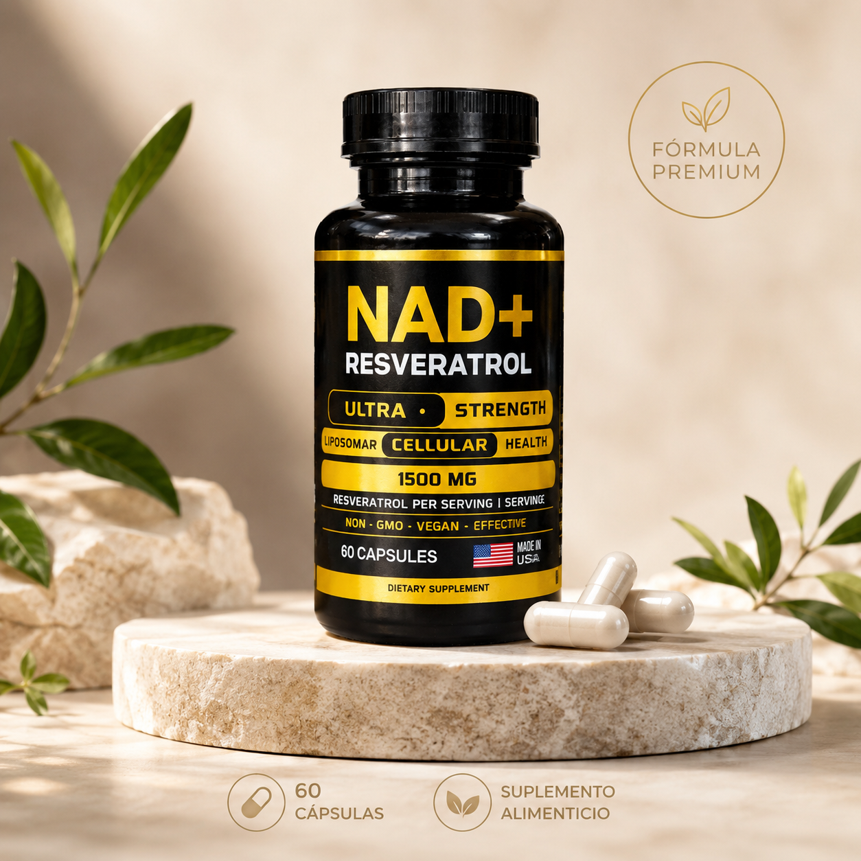 NAD+ Resveratrol 60 comprimidos